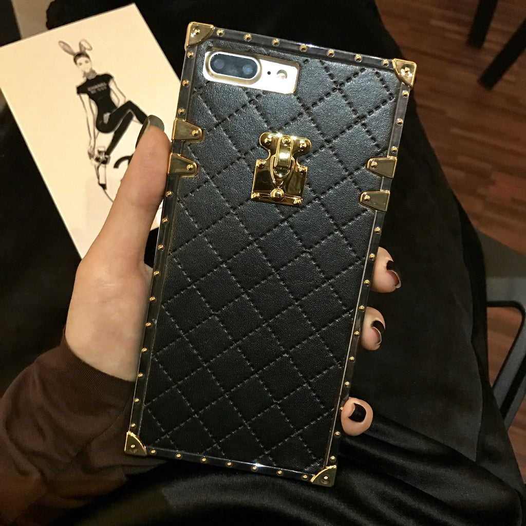 Funda de cuero con patrón de diamantes para iPhone 11 Pro Max
