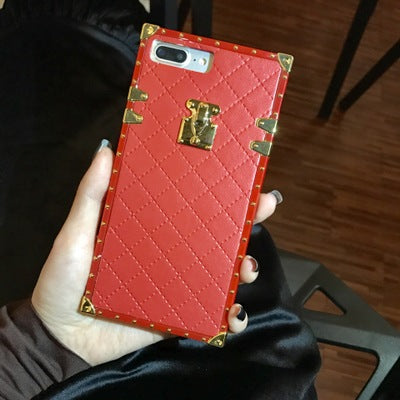 Funda de cuero con patrón de diamantes para iPhone 11 Pro Max