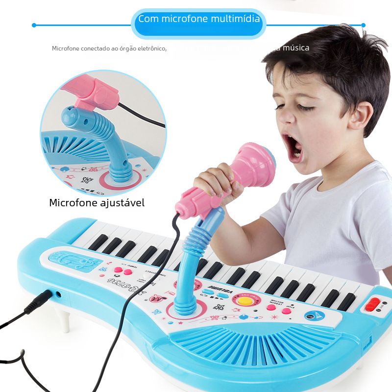 Kids' 37-Key Fun Keyboard with Mic