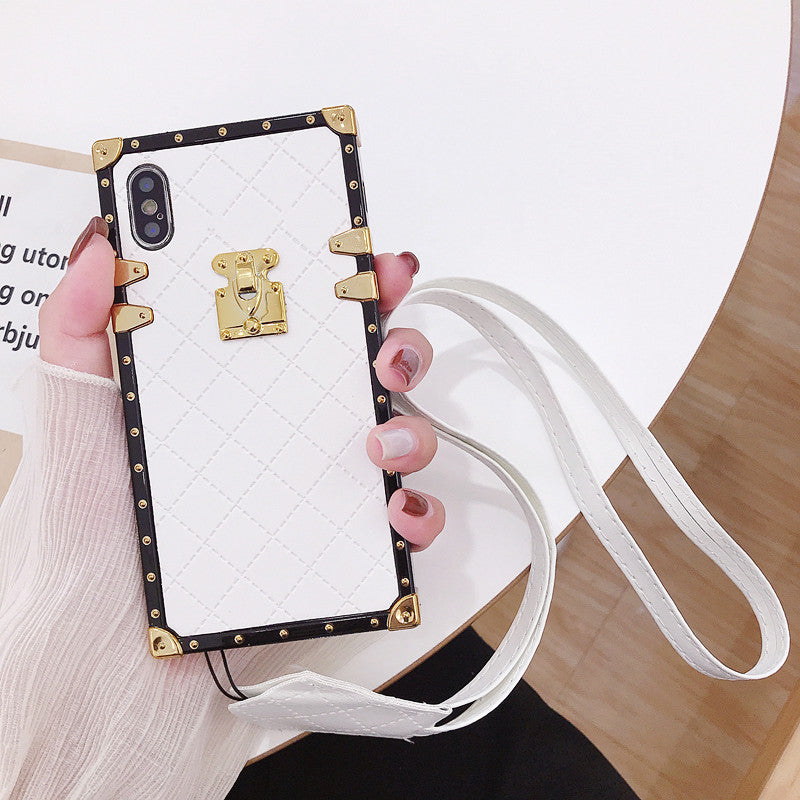 Funda de cuero con patrón de diamantes para iPhone 11 Pro Max