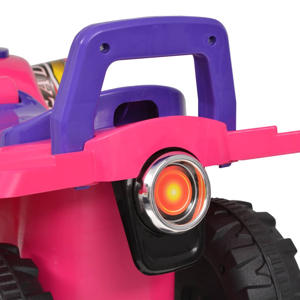 Quad Atv Correpasillos Infantil Con Sonidos Y Luces Rosa Morado