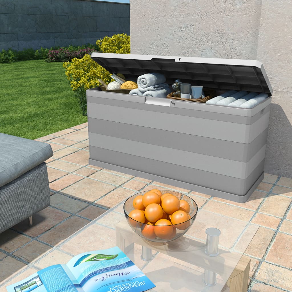 Caja De Almacenamiento De Jardín Gris 117X45X56 Cm