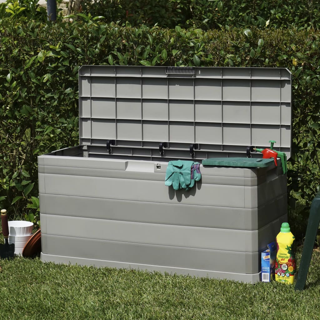 Caja De Almacenamiento De Jardín Gris 117X45X56 Cm