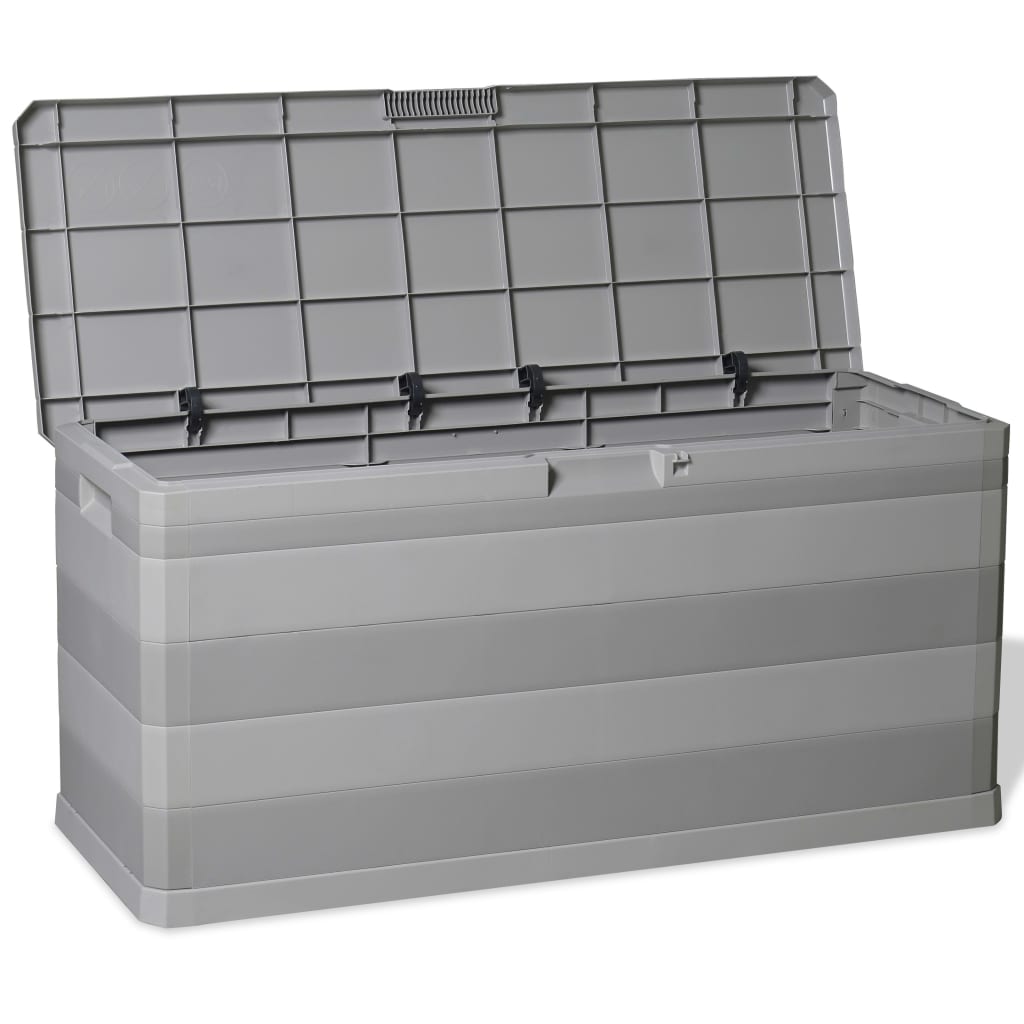 Caja De Almacenamiento De Jardín Gris 117X45X56 Cm