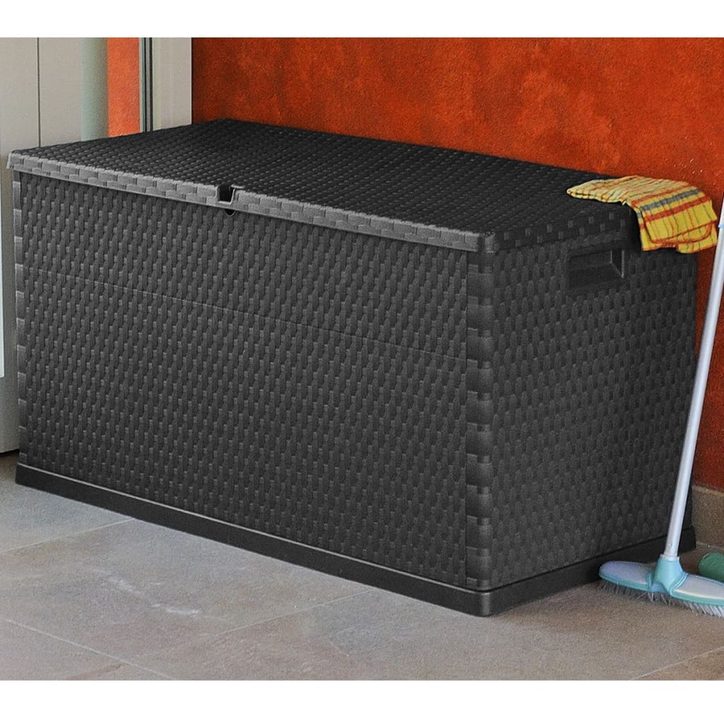 Caja De Almacenamiento De Jardín Ratán Pp 120X56X63Cm