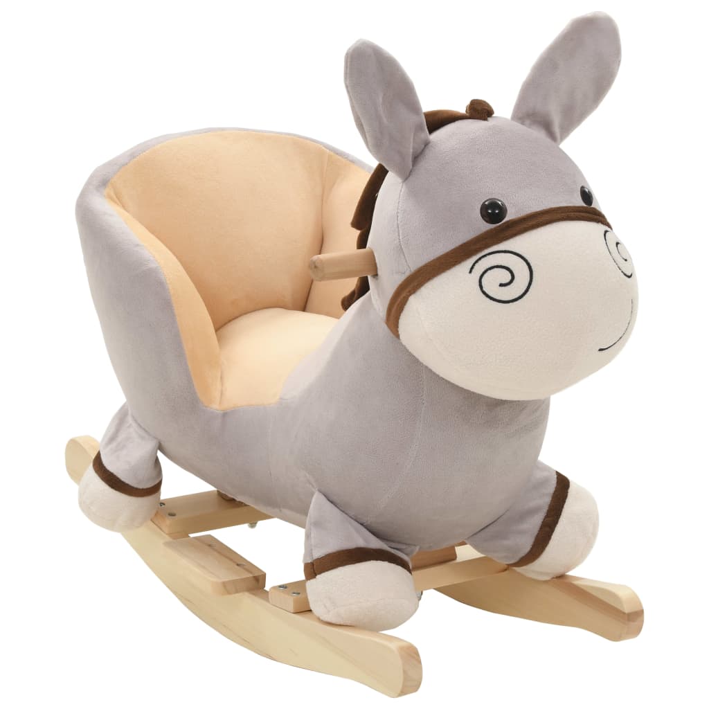 Balancín De Peluche Con Respaldo Blanco 60X32X50 Cm