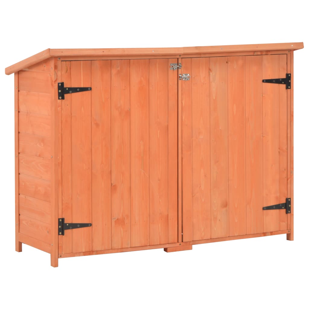 Caseta De Almacenamiento De Jardín De Madera 128X42X91 Cm