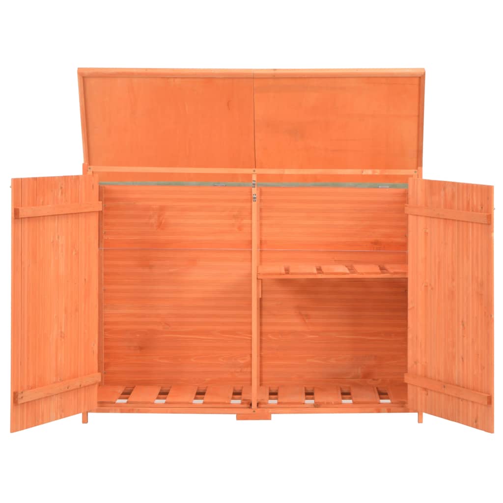 Caseta De Almacenamiento De Jardín De Madera 128X42X91 Cm