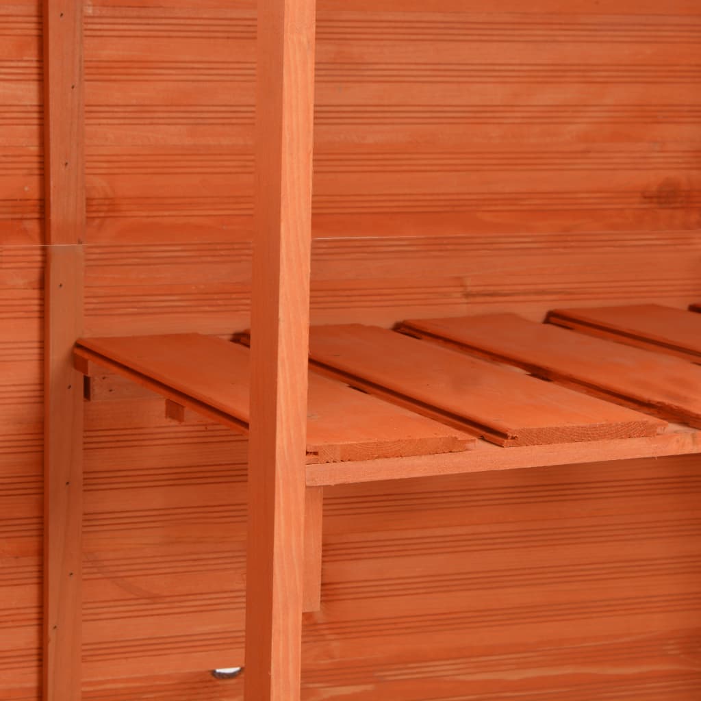 Caseta De Almacenamiento De Jardín De Madera 128X42X91 Cm