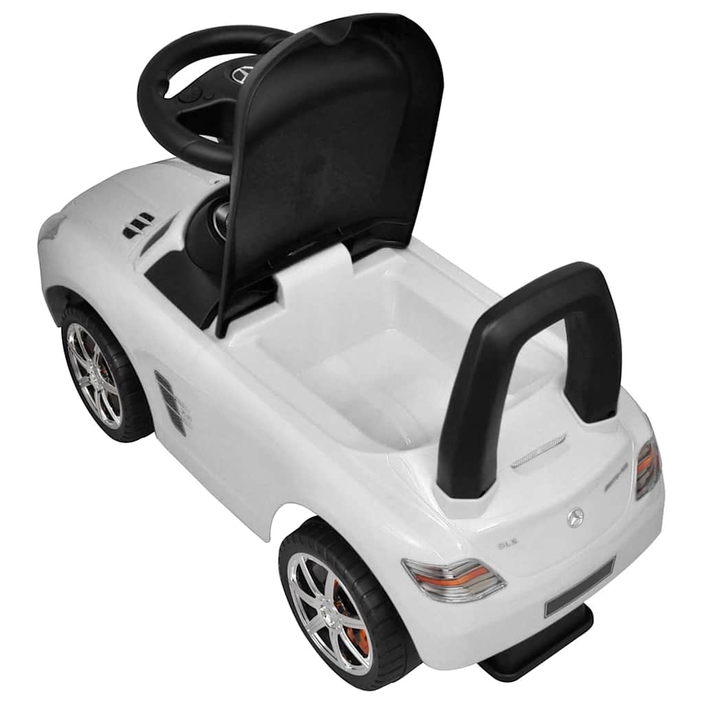 Coche De Niños Accionado Con El Pie Blanco