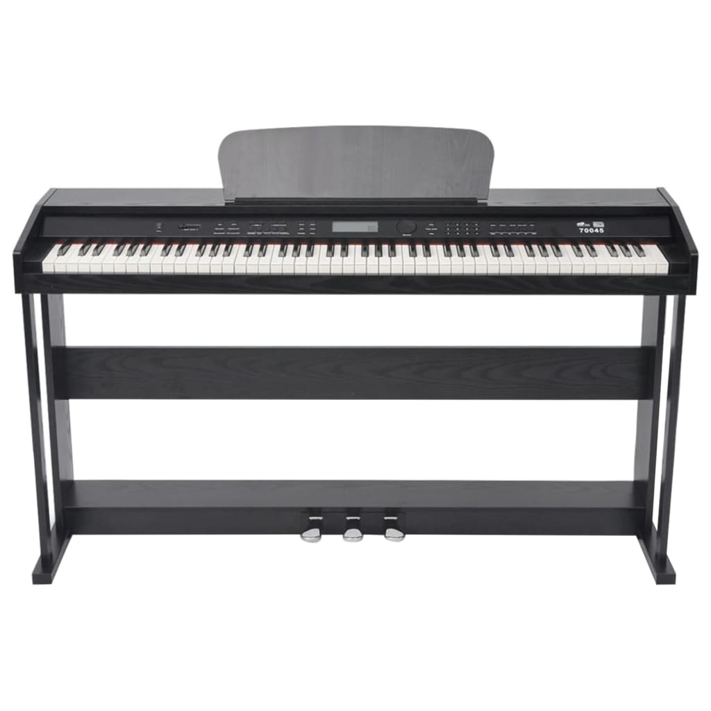 Piano Digital De 88 Teclas Con Pedales Negro Tabla Melamina