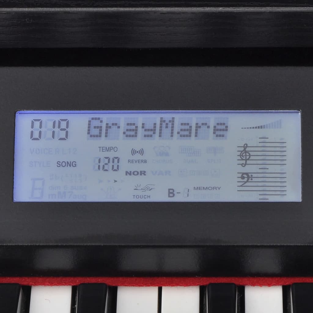 Piano Digital De 88 Teclas Con Pedales Negro Tabla Melamina