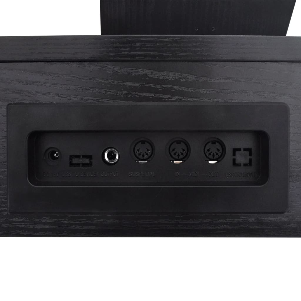 Piano Digital De 88 Teclas Con Pedales Negro Tabla Melamina