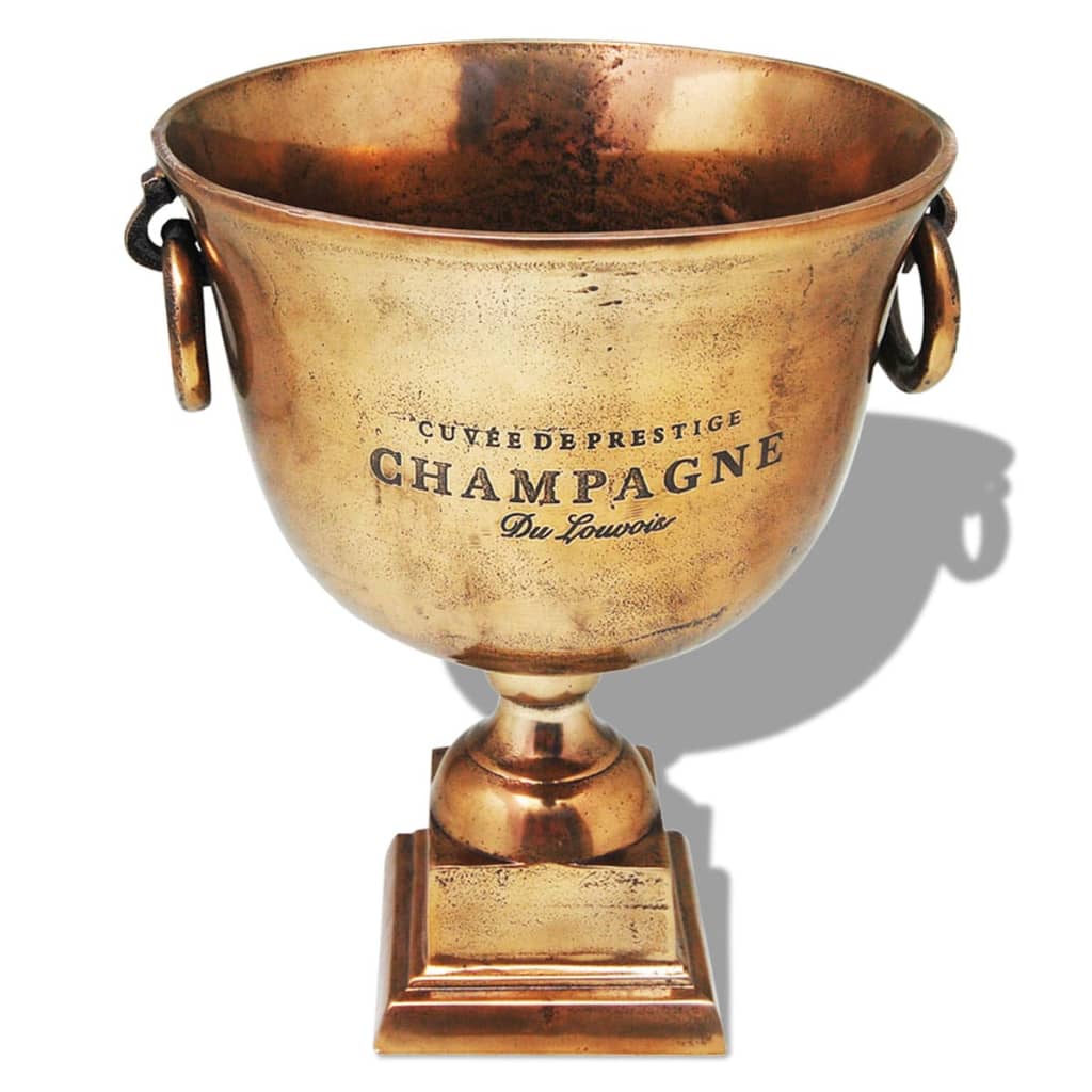 Enfriador De Champán Copa Trofeo Marrón Cobre