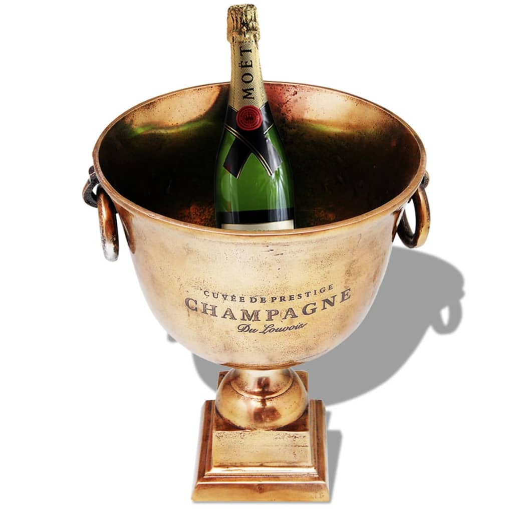 Enfriador De Champán Copa Trofeo Marrón Cobre