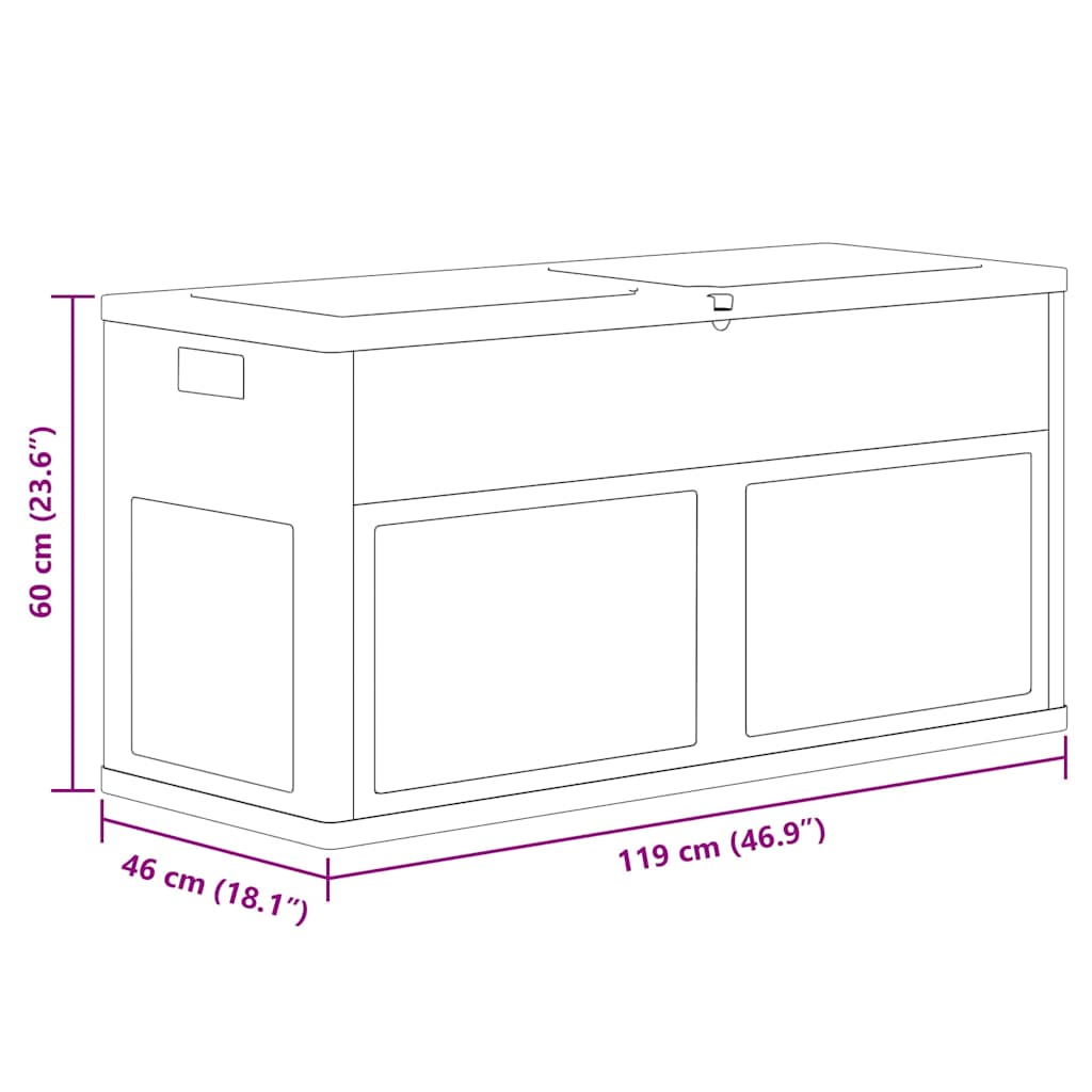 Caja De Almacenamiento De Jardín 320 L Y Negro