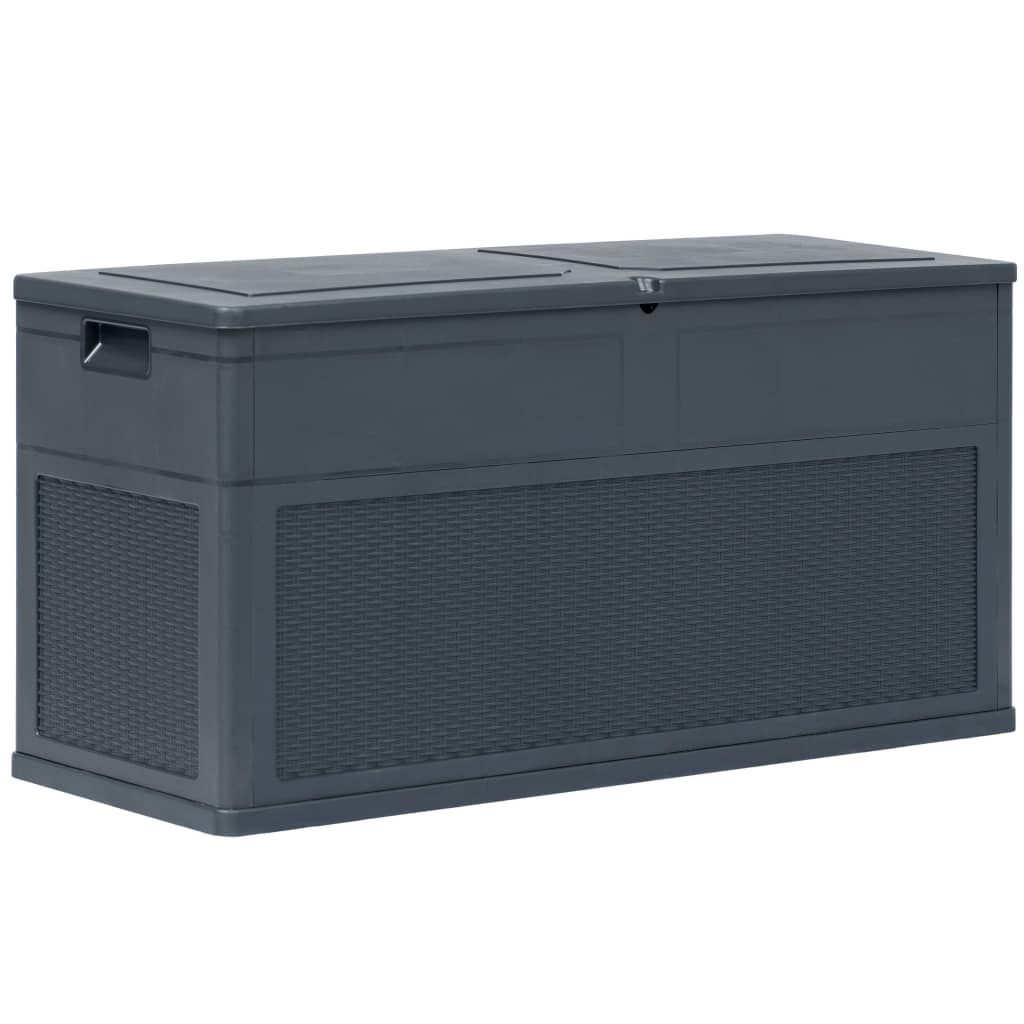 Caja De Almacenamiento De Jardín 320 L Y Negro