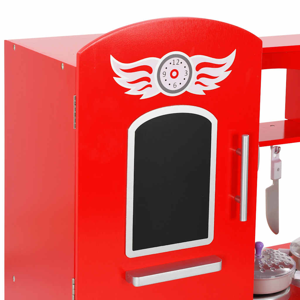 Cocinita De Juguete Mdf Roja 80X31X89 Cm