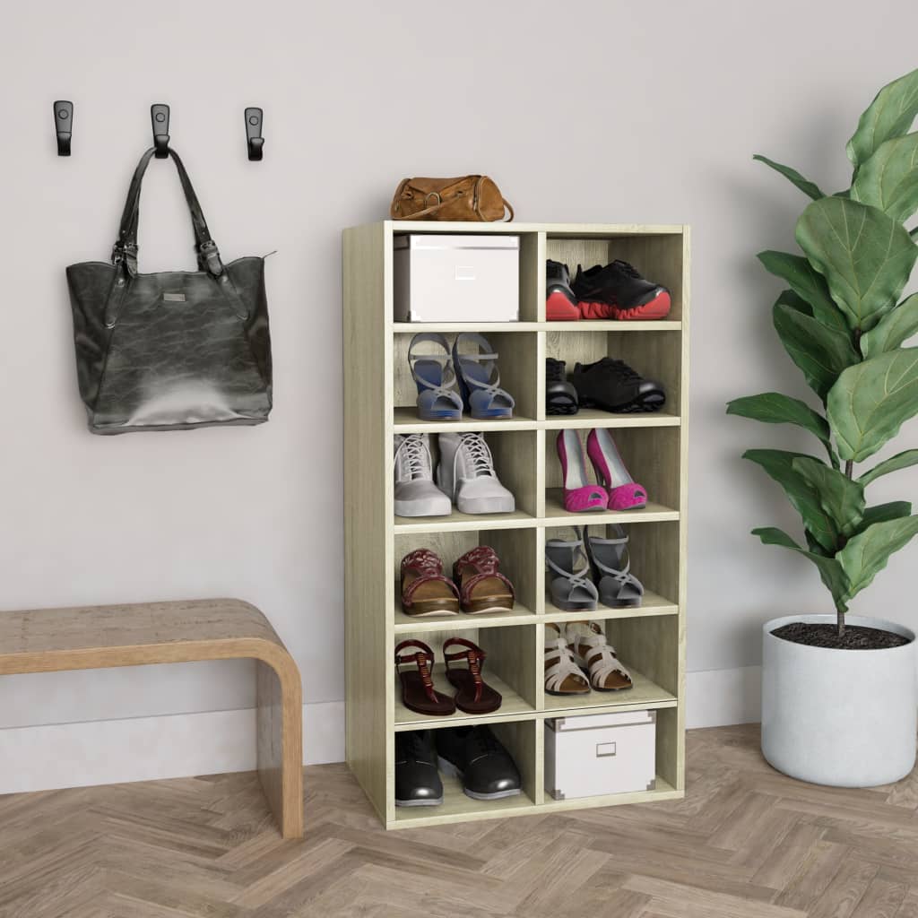 Zapatero Madera Contrachapada Madera Vieja 54X34X100Cm