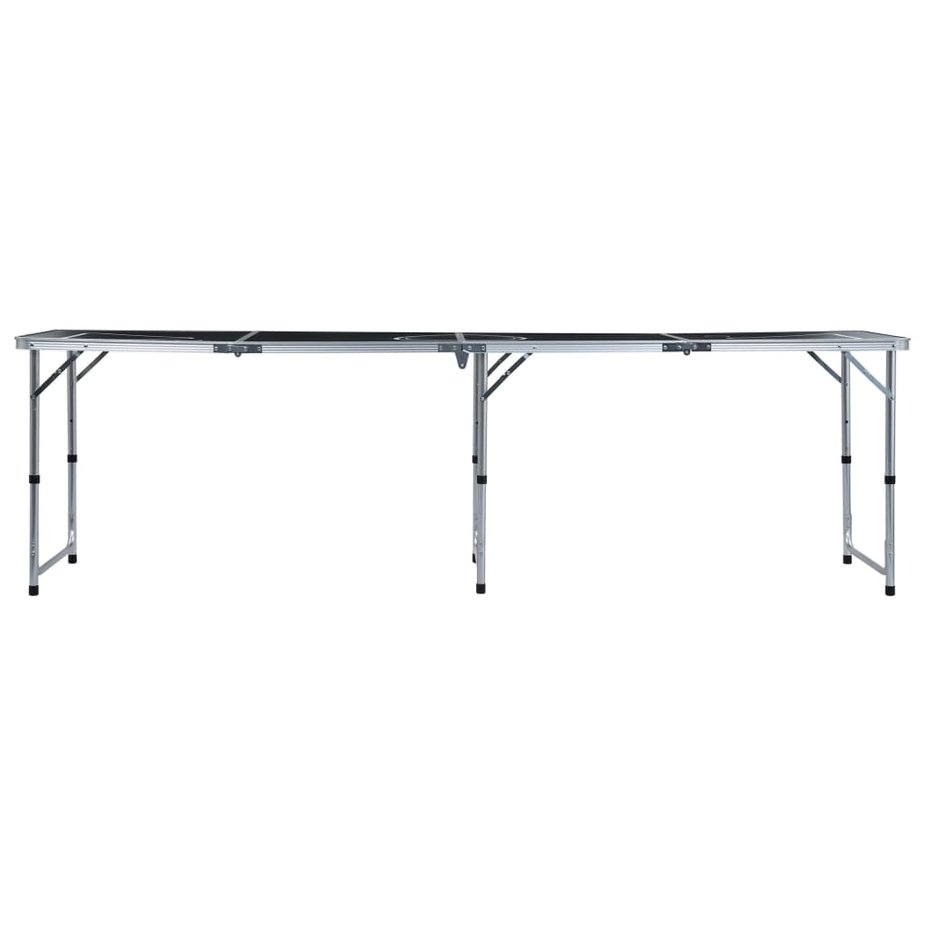 Mesa De Beer Pong Plegable Negro 240 Cm