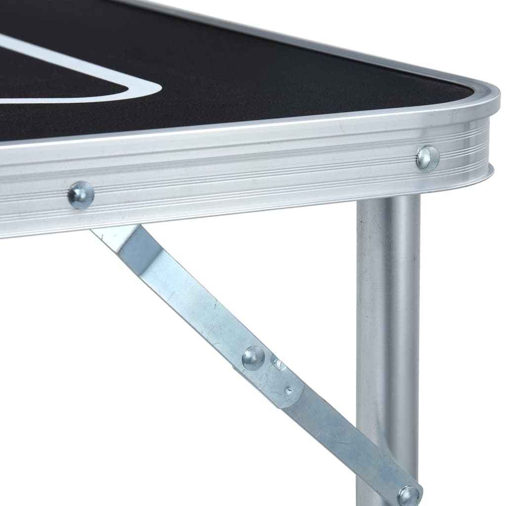 Mesa De Beer Pong Plegable Negro 240 Cm