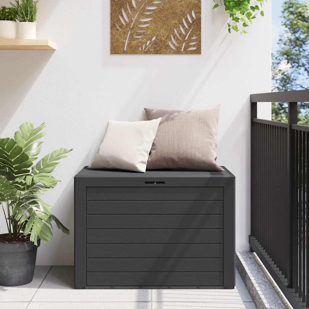 Caja De Almacenamiento De Jardín Gris 116X44X55 Cm