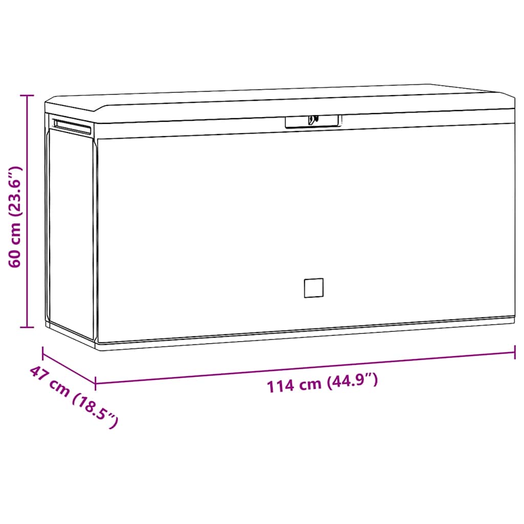 Caja De Almacenamiento De Jardín 114X47X60 Cm