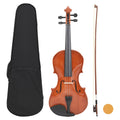 Juego Completo De Violín Con Arco Y Barbada Madera Oscura 4/4