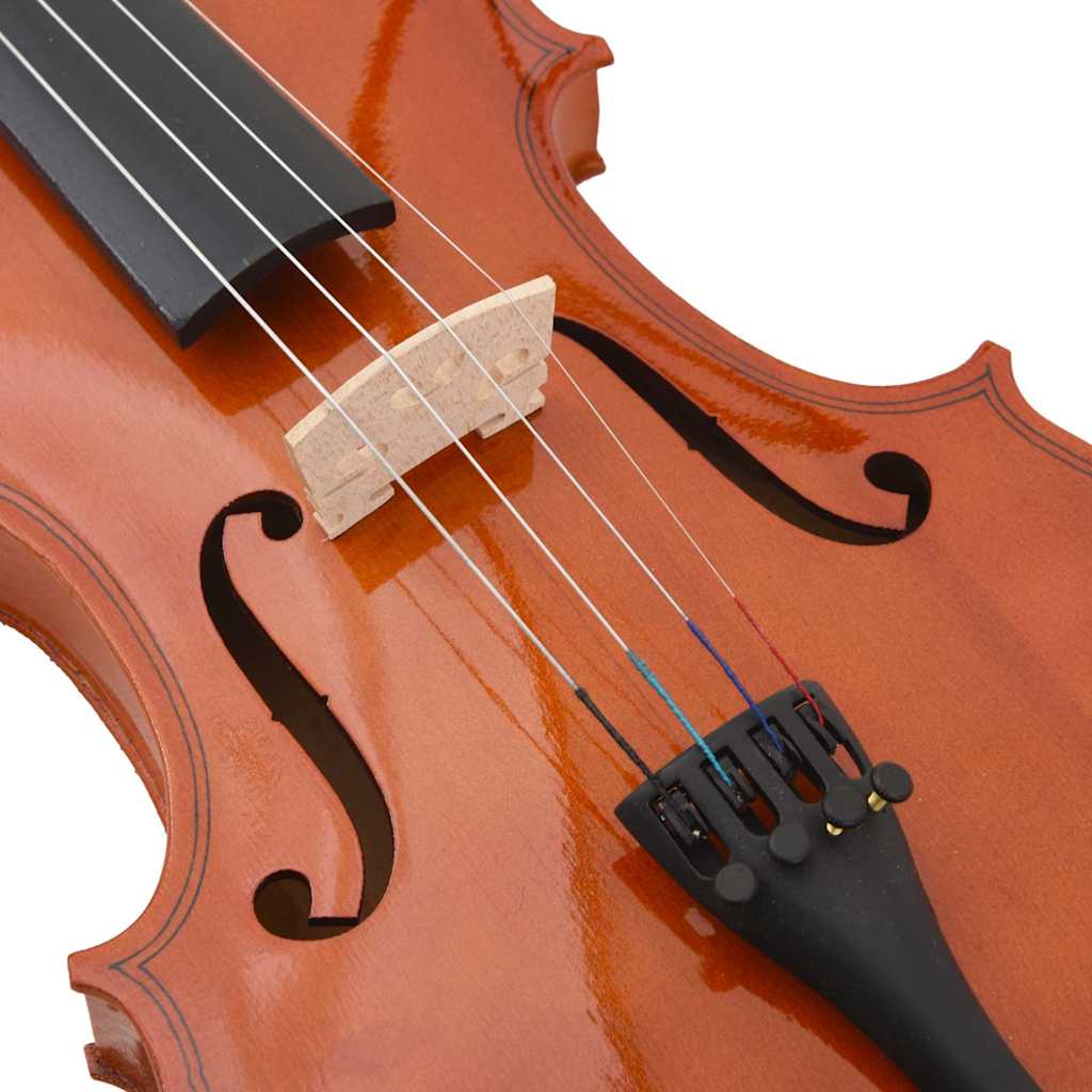 Juego Completo De Violín Con Arco Y Barbada Madera Oscura 4/4