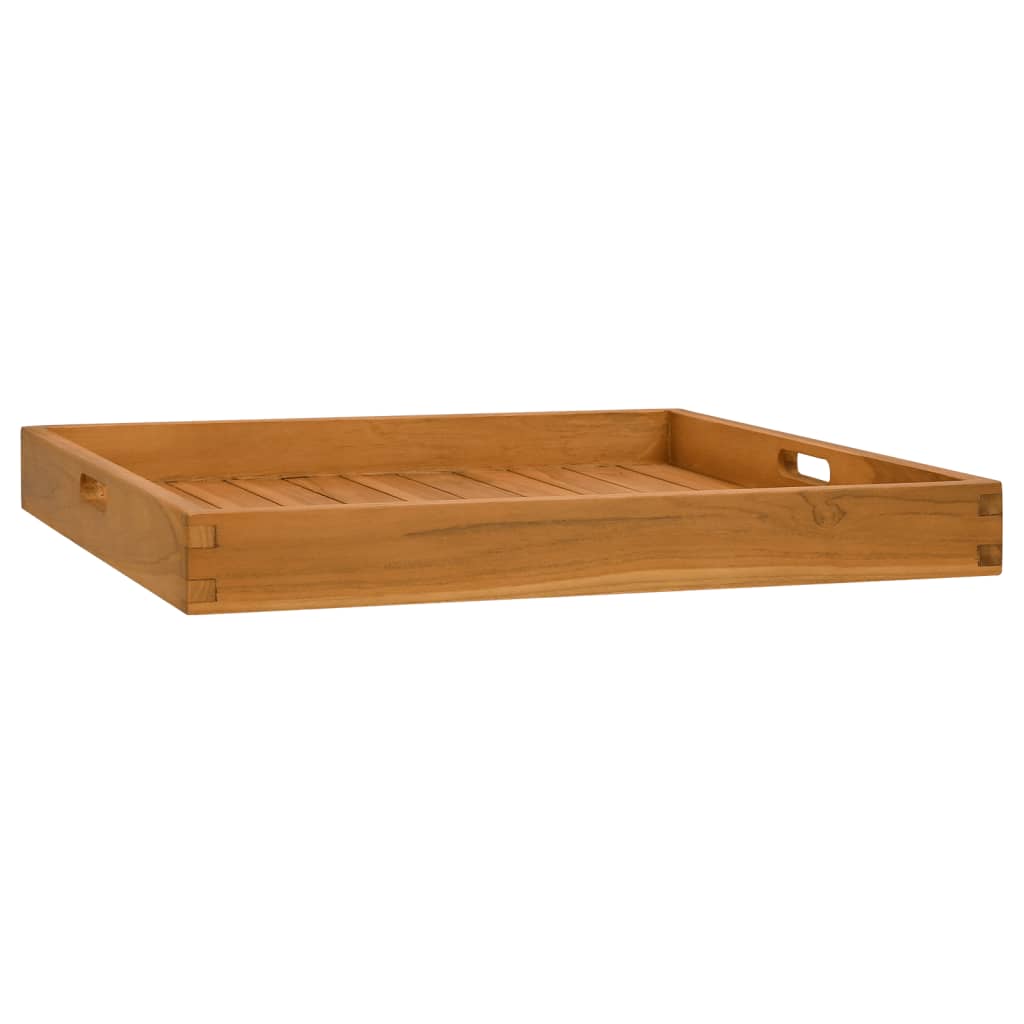 Bandeja De Madera De Teca Maciza
