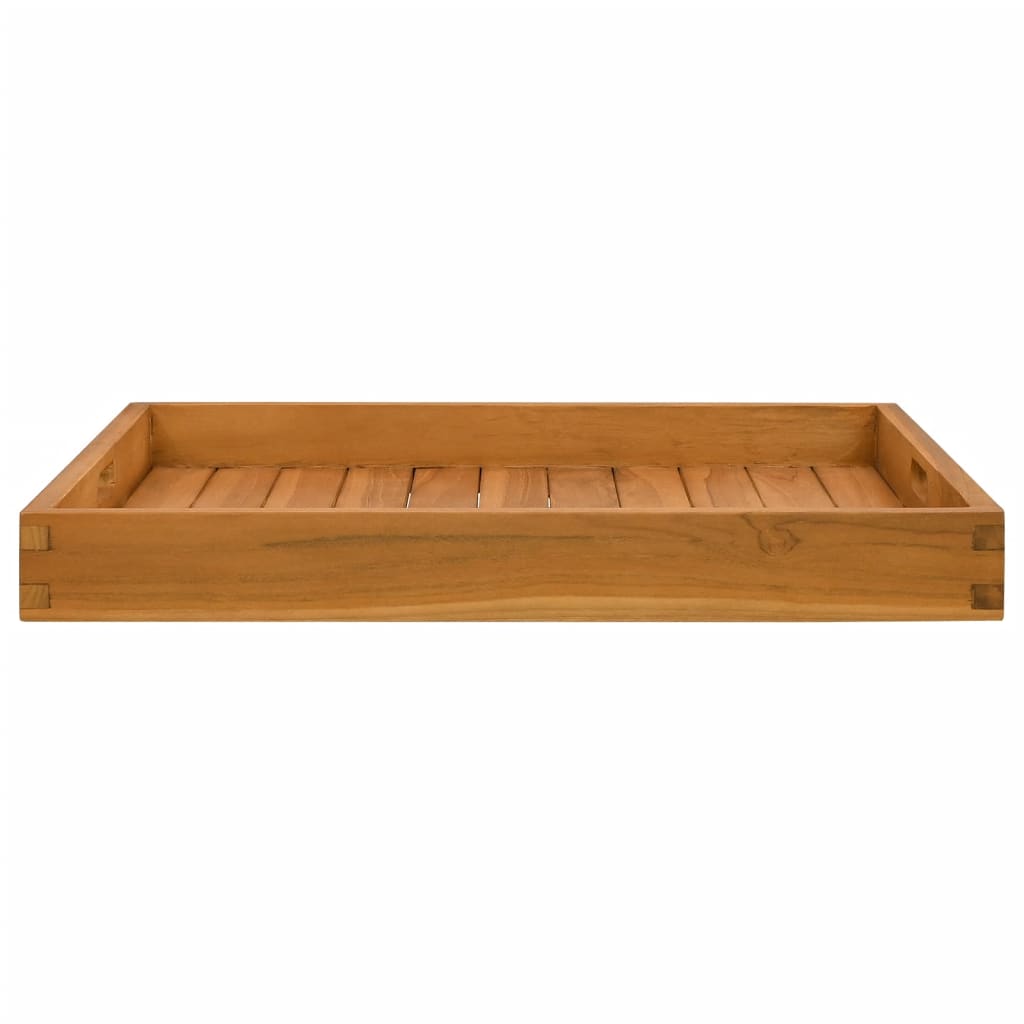 Bandeja De Madera De Teca Maciza