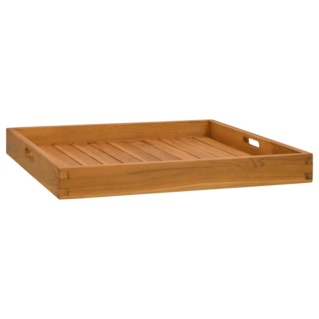 Bandeja De Madera De Teca Maciza