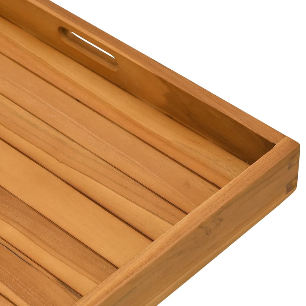 Bandeja De Madera De Teca Maciza