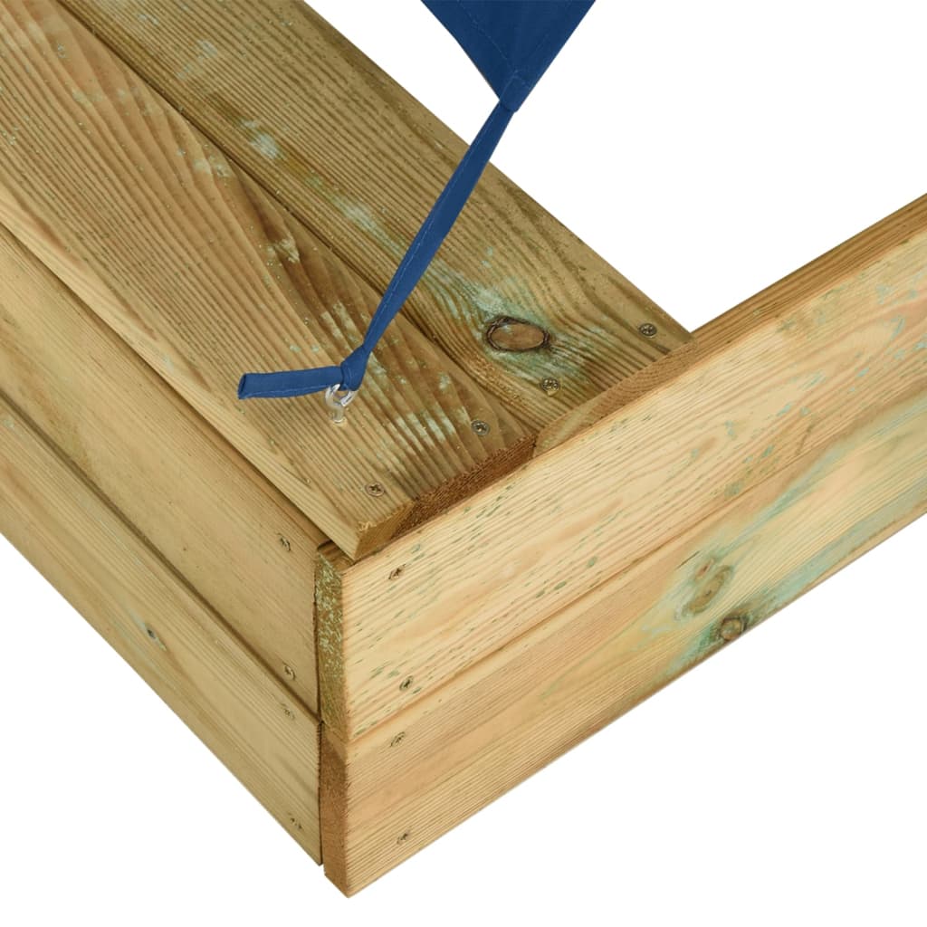 Arenero Con Tejado De Madera De Pino Impregnada