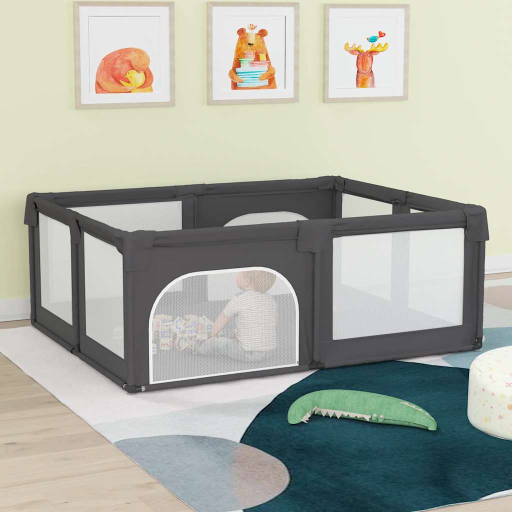 Parque Para Bebés Con 2 Puertas Tela Oxford