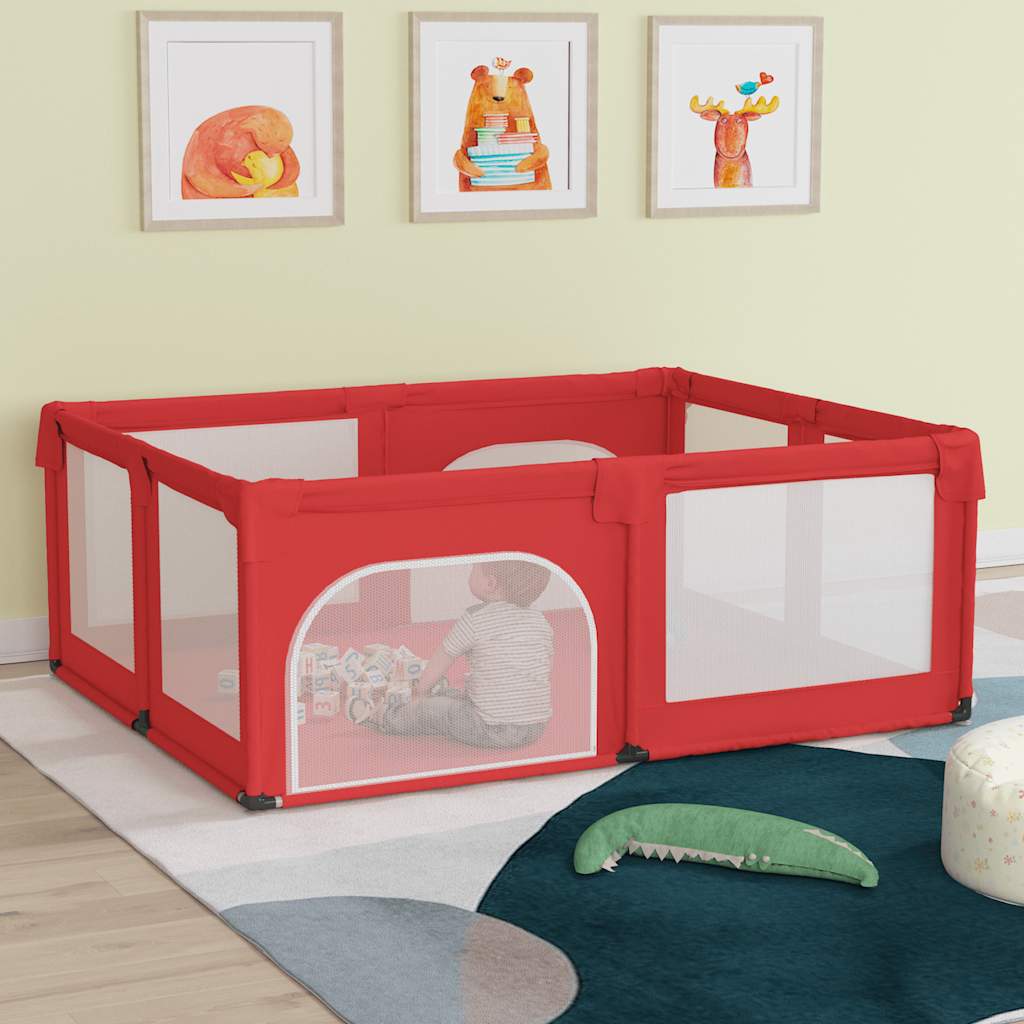 Parque Para Bebés Con 2 Puertas Tela Oxford