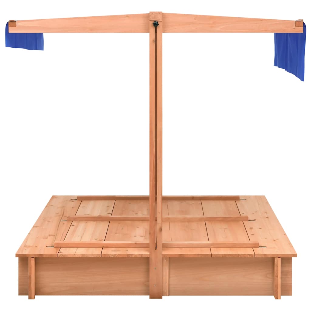 Arenero Con Techo De Madera De Abeto 112X112X112 Cm