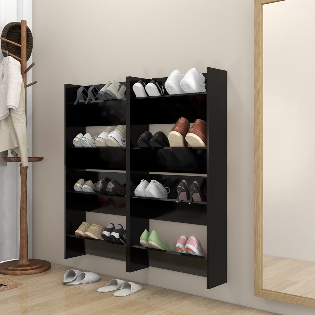 Zapatero De Pared Madera De Ingeniería Envejecida