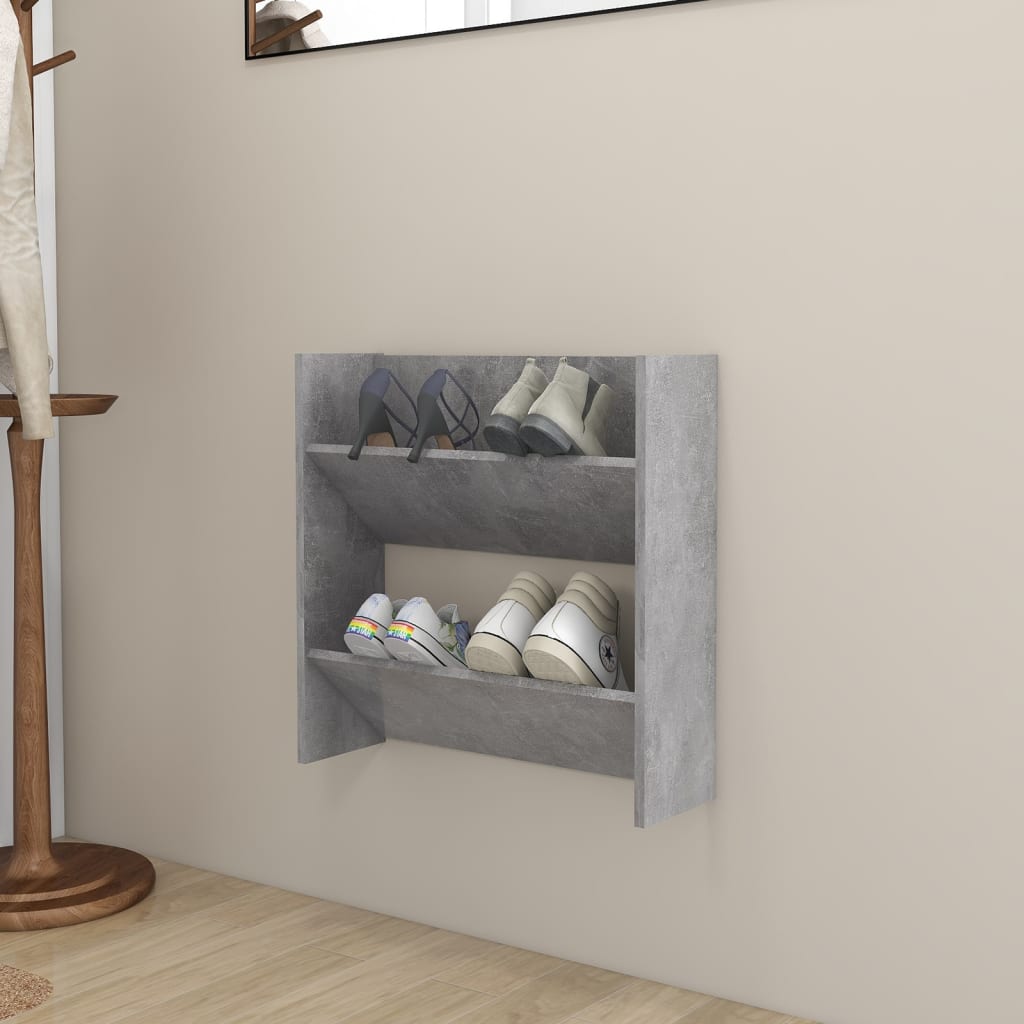 Zapatero De Pared Madera De Ingeniería Envejecida