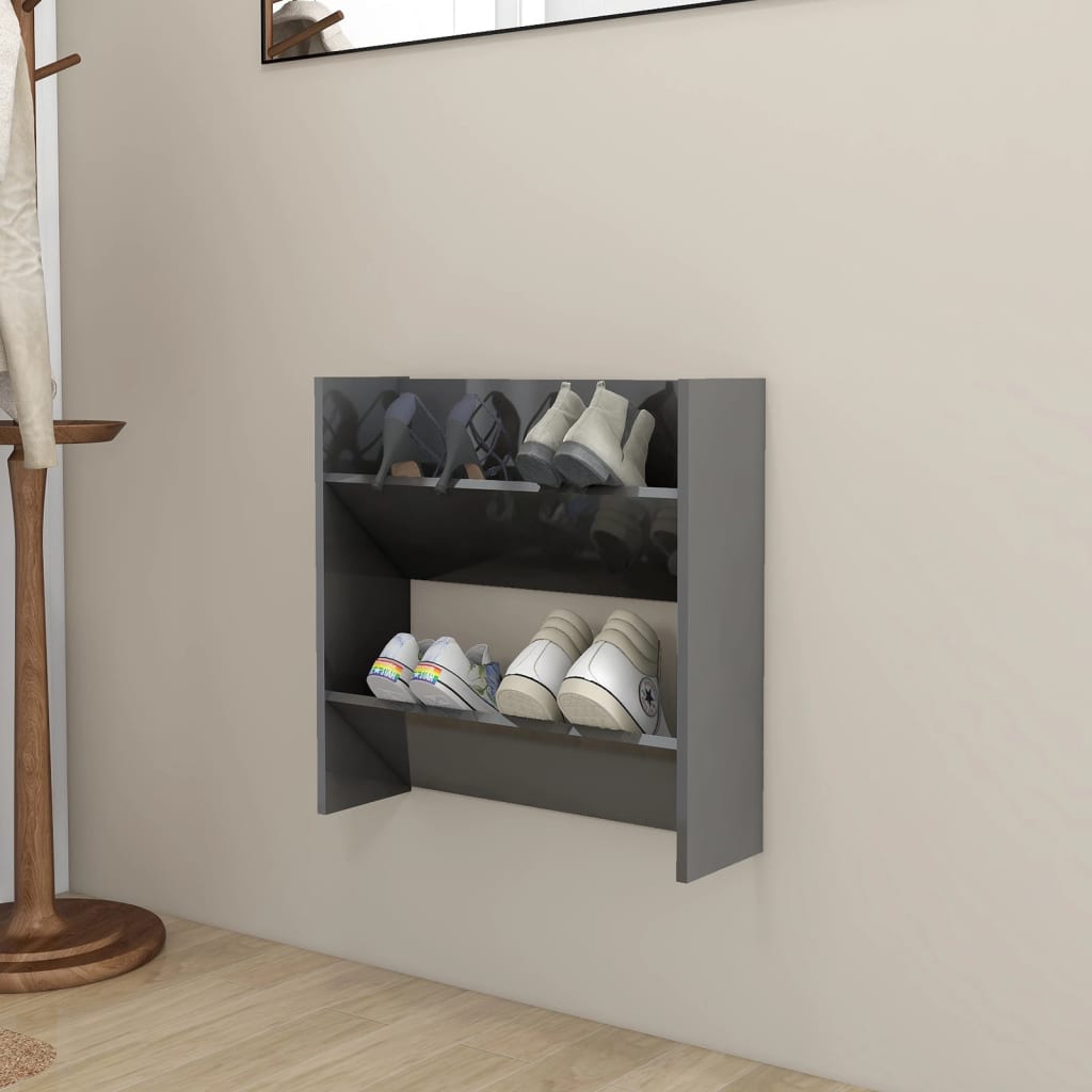 Zapatero De Pared Madera De Ingeniería Envejecida