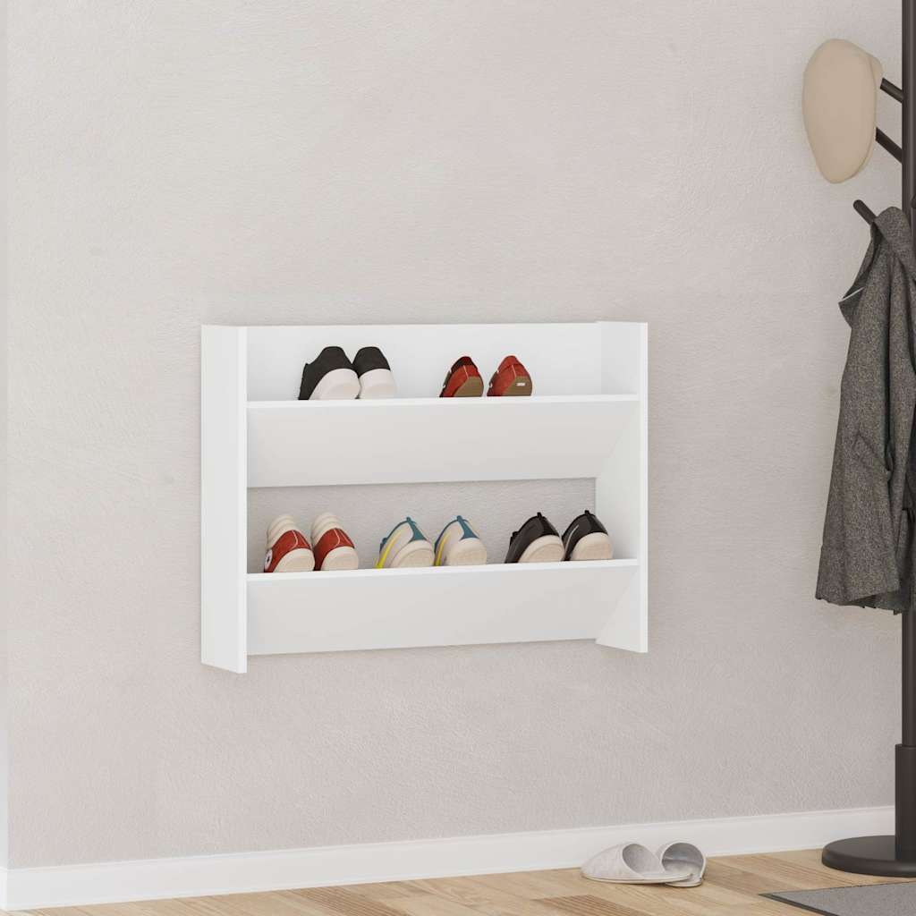 Zapatero De Pared Madera De Ingeniería Envejecida