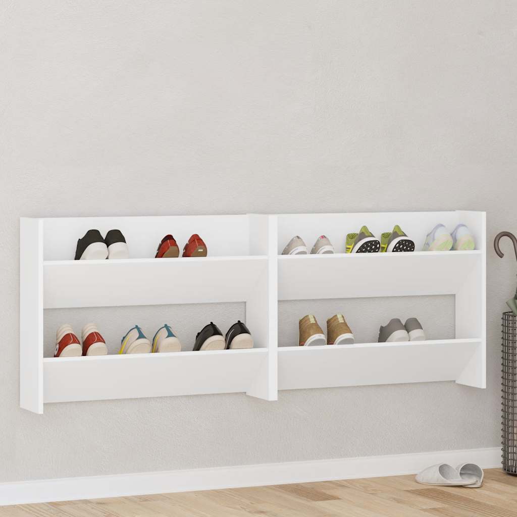 Zapatero De Pared Madera De Ingeniería Envejecida