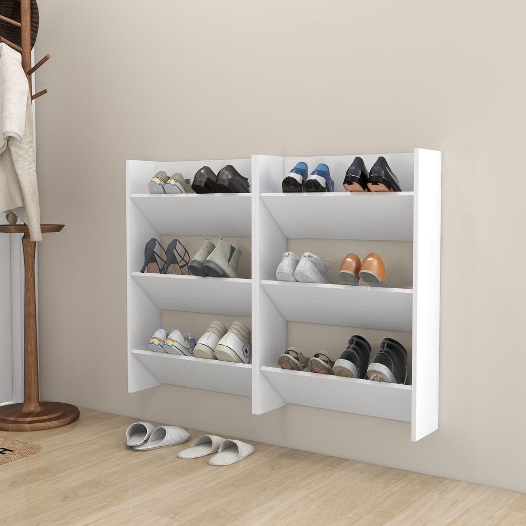 Zapatero De Pared Madera De Ingeniería Envejecida