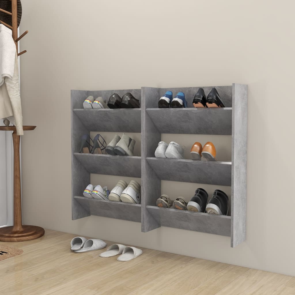 Zapatero De Pared Madera De Ingeniería Envejecida