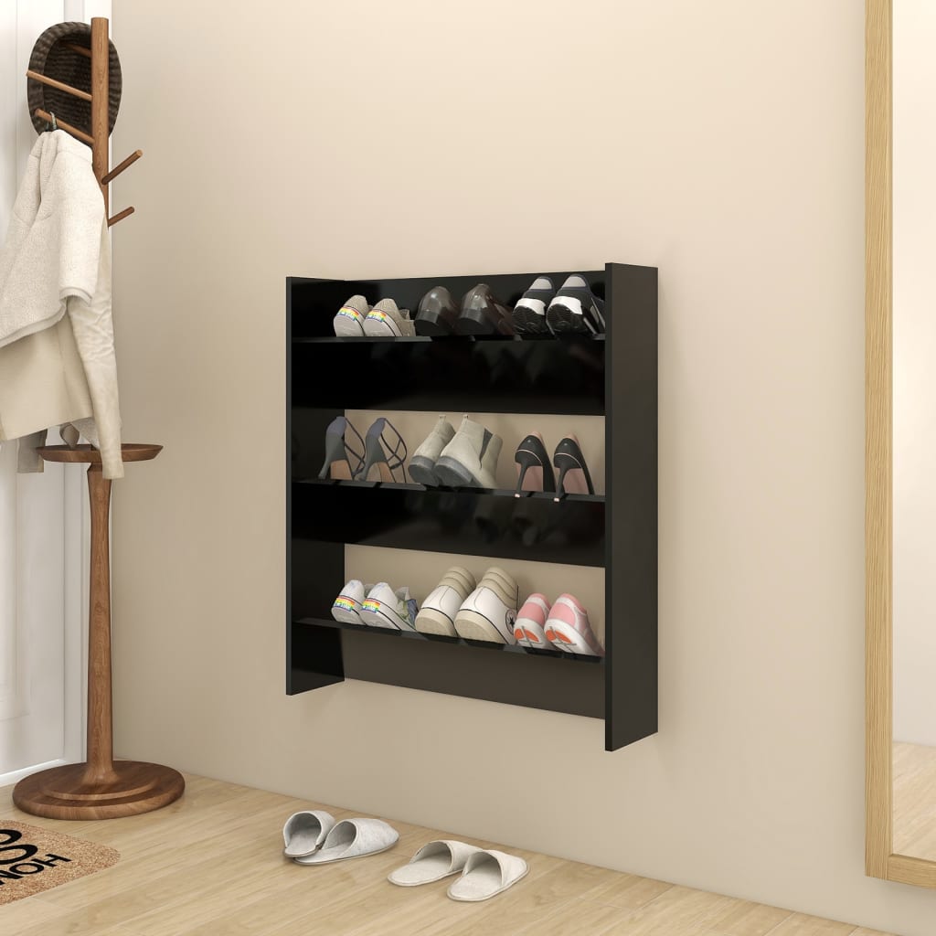 Zapatero De Pared Madera De Ingeniería Envejecida