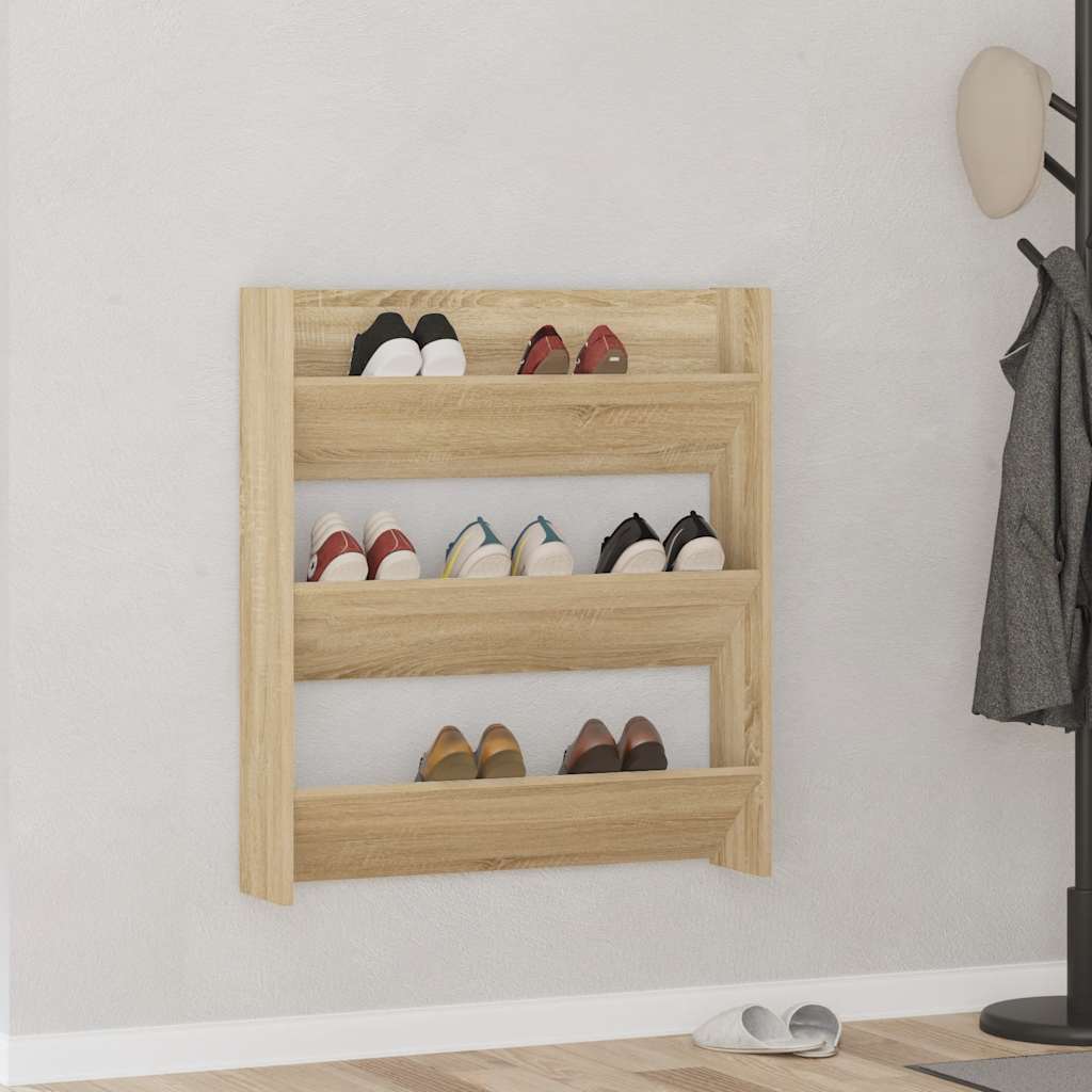 Zapatero De Pared Madera De Ingeniería Envejecida