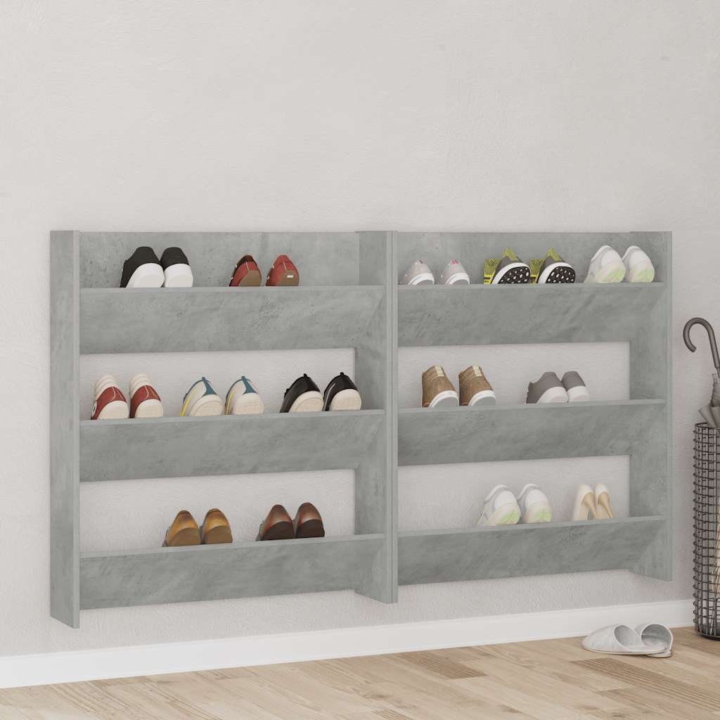 Zapatero De Pared Madera De Ingeniería Envejecida