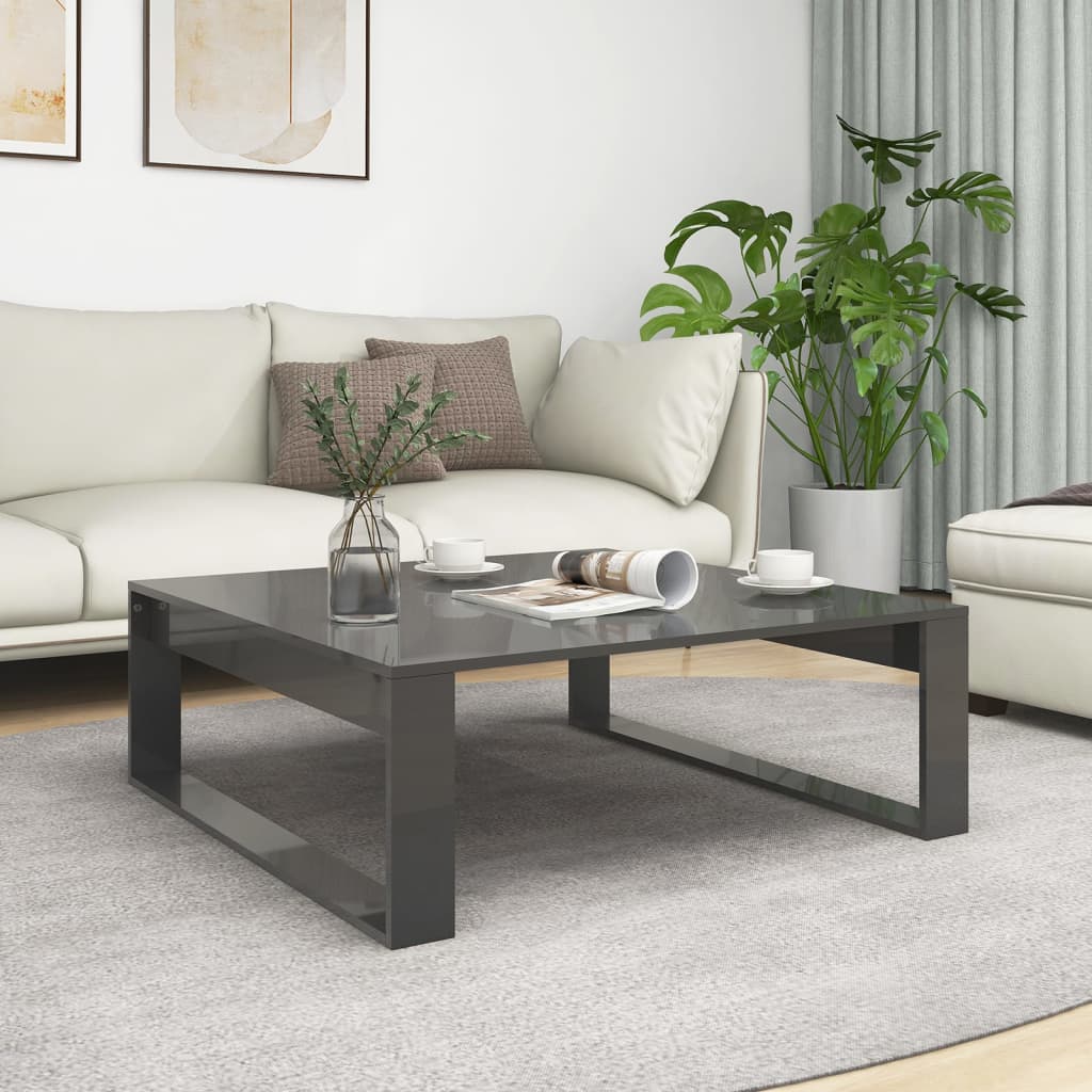Mesa De Centro Madera De Ingeniería Envejecida 100X100X35 Cm