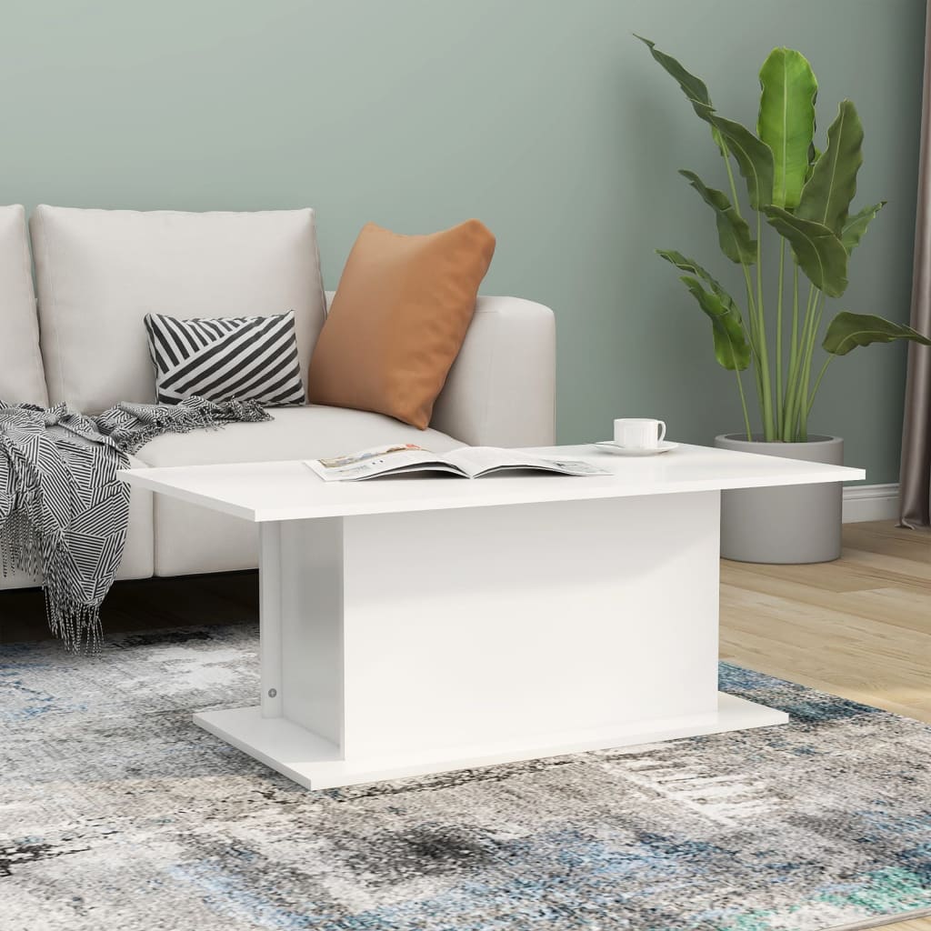Mesa De Centro Madera Ingeniería Envejecida 102X55,5X40 Cm
