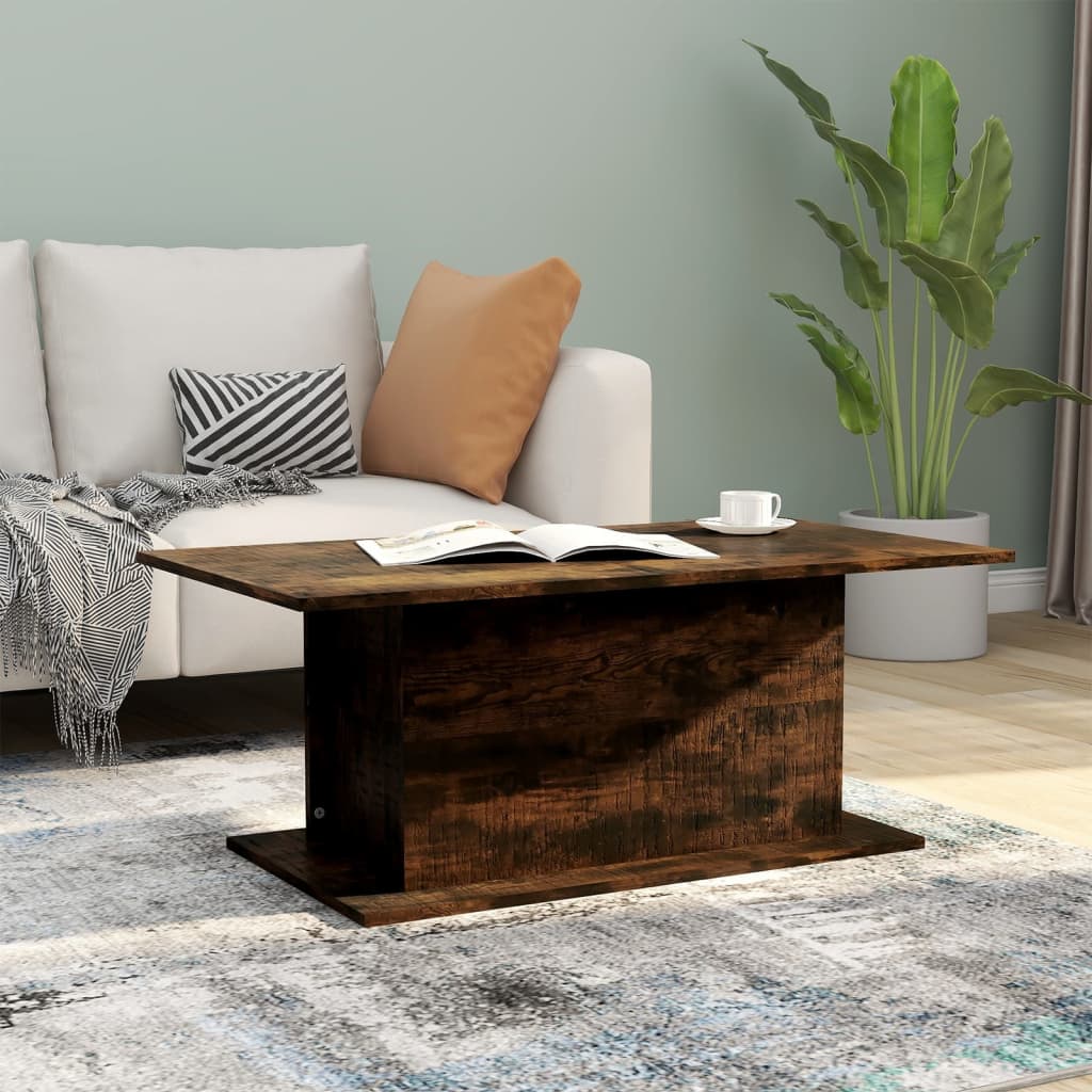 Mesa De Centro Madera Ingeniería Envejecida 102X55,5X40 Cm